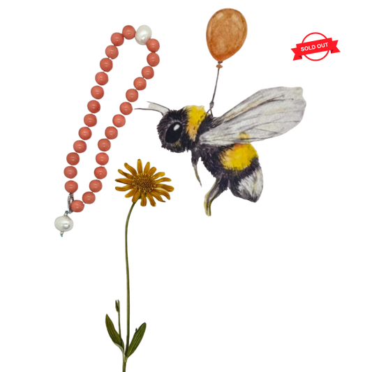 78.  Salmon - Rare Coral and Sea Shell Pearl Choker